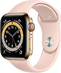 Apple Watch Series 6 40mm (komórkowy) złoty różowy pasek ze stali nierdzewnej - doskonały - Zdjęcie 1 z 3