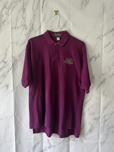 VINTAGE OUTERBANKS -DEAN GARDENS ATLANTA ESTATE POLO SHIRT PURPLE XL MADE IN USA - Picture 1 of 6