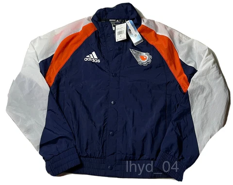 ADIDAS EDMONTON OILERS M REVERSE RETRO JACKET $100 RETAIL NHL WATER REPELLENT Cover
