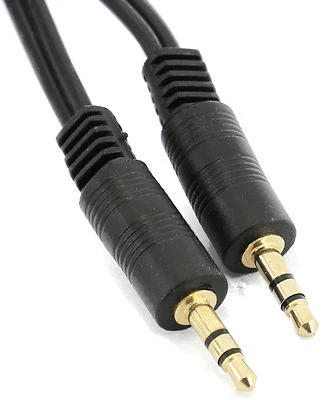 30cm 3.5mm to 3.5mm Jack to Jack  Audio Cable Lead Gold Short Aux Car Stereo New - Image 1 of 4