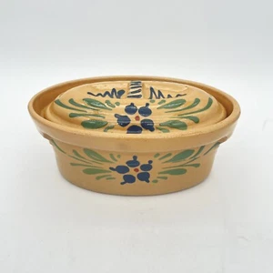 Vintage Mexican Tlaquepaque Pottery Covered Casserole Dish 8” - Picture 1 of 10