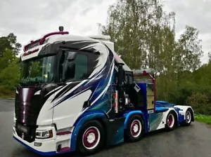 WSI 01-2814 SCANIA TRACTEUR SOLO 8X2 & PALFINGER PK78002 SH " AALTONEN " SWEDEN - Imagen 1 de 5