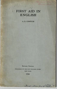 SELTENE 1940 ERSTE HILFE IN ENGLISCH von ALFRED DONALDSON COMPTON - auf SPRACHE - Bild 1 von 4