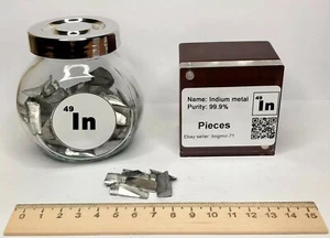 Indium Metal Element Sample 25 - 450 grams Chunks 99.9% Pure Periodic Table - Picture 1 of 1
