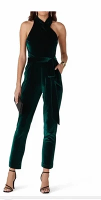 Комбинезон Rachel Rachel Roy Harland зеленый бархат с открытой спиной размер XL - Изображение 1 из 4