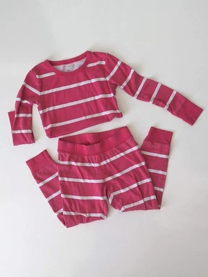 Pijama a rayas rosa y blanco de 2 piezas azul marino antiguo manga larga talla 6 DEFECTUOSO Foto 1 de 4