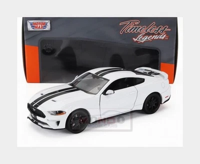 1:24 MOTORMAX Ford Usa Mustang Gt Coupe 2018 White Black MTM79352W - Immagine 1 di 2