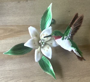 Vtg Bovano of Cheshire Copper Enameled HUMMINGBIRD Wall Art Handcrafted 7-1/2" - Picture 1 of 8