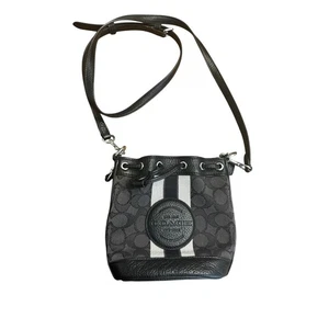 COACH Mini Dempsey Bucket Bag Signature Jacquard Coach Patch c8322 - Picture 1 of 6
