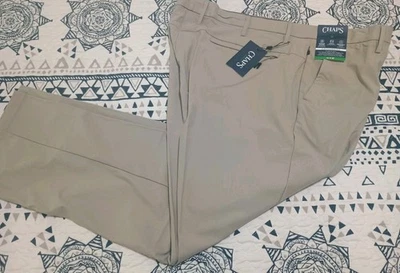 Nwt Mens Chaps Khaki Golf Pants Slim Fit 42 X30 - Image 1 of 4