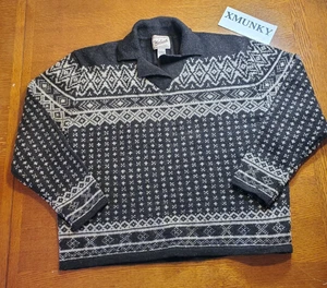 Vintage 90s Woolrich Damen XL Braun Geometrisch Pullover Wollpullover - Bild 1 von 22