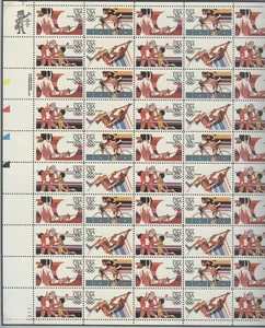 USA Olympic Games 1984 Los Angeles sheet with ZIP upper left MNH - Bild 1 von 1