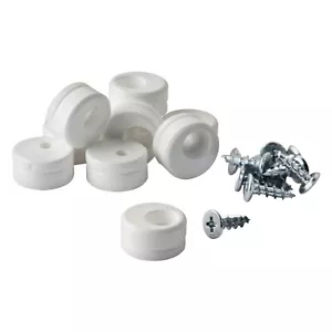 Confezione da 10 Fermaporta FastCap Euro per Porte da Incasso, Bianco - Foto 1 di 5