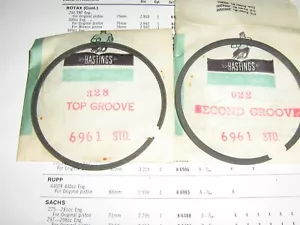 SACHS SA340 SS 336CC PISTON top L-ring +bottom FOR 75.50 STD BORE set hastings - Picture 1 of 2