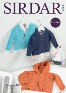 Sirdar Crochet Pattern - Snuggly DK, Boys's Cardigan 5204 - Picture 1 of 1