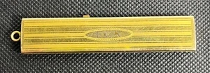 Antique Mustache Comb C.Q. & R Carter Qvarnstrom Retractable Gold Plated - Picture 1 of 6