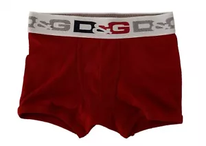 Pantalones cortos boxer elásticos de algodón rojo DOLCE & GABBANA para niños talla 1 precio de venta sugerido por el fabricante $100 - Imagen 1 de 4