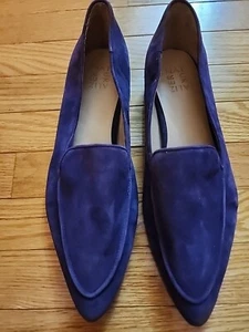 Naturalizer Haines Women’s Sz 12W Purple Leather/Suede Flat Slip-On Shoes - Picture 1 of 9