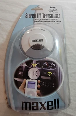MAXELL STEREO FM TRANSMITTER P-13, 191213 NEW SEALED PACKAGE - Image 1 of 4