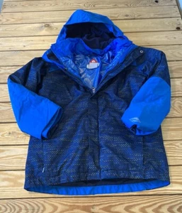 Columbia Boy’s Full zip Hooded coat size L Blue D2 - Picture 1 of 8