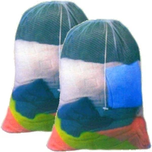 2x Wäschenetz XXL Wäschesack Kleidersack Wäschebeutel 60 x 90 cm mit Zugband - Bild 1 von 2