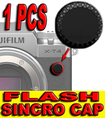 TAPPO SINCRO FLASH SYNC CAP COVER FOTOCAMERA ADATTO A FUJIFILM X-T1 X-T2 X-T3 FX - Image 1 of 4
