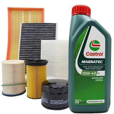 KIT TAGLIANDO FILTRI MISTI KIT TAGLIANDO TOYOTA YARIS 1.0 16V 68CV 50KW DAL 1999 AL 2005 4LT CASTROL 10W40