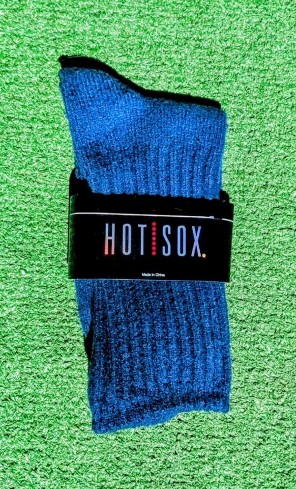 Hot Sox Mens 1pair Classic Navy Crew Ribbed Ultra Soft Socks Sz Adult 9-11 NIP Foto 1 de 1