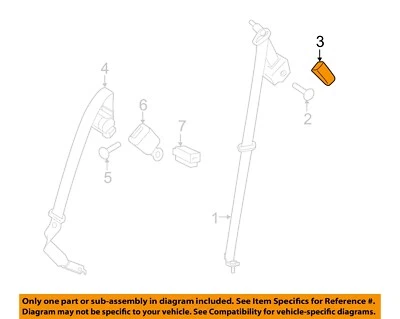Оригинальный край заднего ремня безопасности FORD 15-16 — верхняя крышка справа FT4Z5460262AB - Изображение 1 из 2