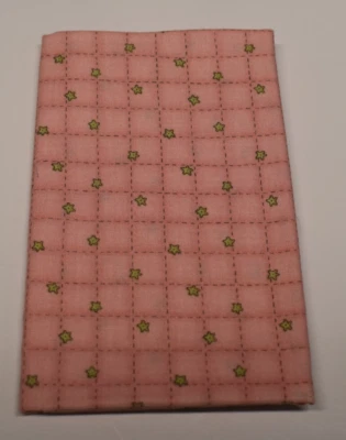 100% Cotton fabric FAT QUARTER DEBBIE MUMM pink green stars - Image 1 of 3