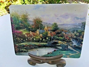 Lamplight County Thomas Kinkade Bradford Wechselteller Wandkunst limitierte Ausgabe - Bild 1 von 4