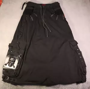 Tripp NYC Goth Maxirock schwarz Emo Mall Totenkopf Damen Vintage 90er y2k 1 von 1 maßgeschneidert - Bild 1 von 12