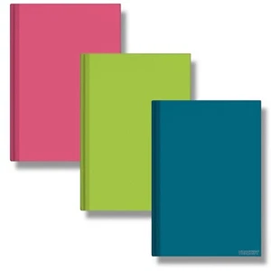 Libro cuaderno de tapa dura A5 forrado sólido bloc de notas diario escuela hogar 3pk - Imagen 1 de 7