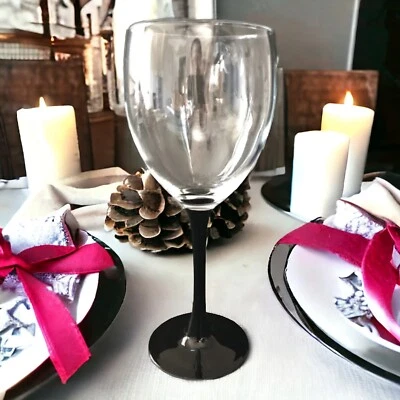 1 Copa de Vino Tinto Luminarc Nocturne ÚNICA De Colección Tallo Negro Claret Francia Gótico Foto 1 de 4