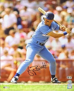 Foto auto firmada 16x20 por George Brett de la corte KC Royals #1 AUTO - BAS - Imagen 1 de 1