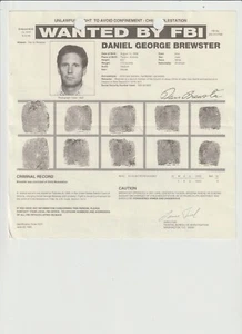 FBI WANTED POSTER DANIEL GEORGE BREWSTER-UNLAWFUL FLIGHT-CHILD MOLESTATION - Picture 1 of 2