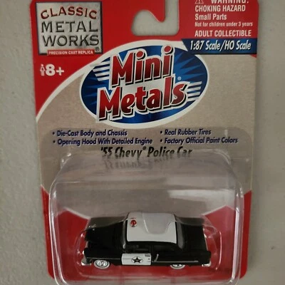 Classic Metal Works #30153 HO Mini Metals 1955 Chevrolet Police Car - Image 1 of 2
