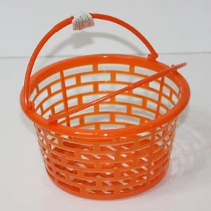 Oriental Trading Bright Orange Round Plastic Easter Basket Brand NEW - Picture 1 of 1