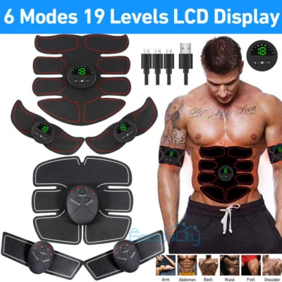 EMS Abdominal Muscle Toning Trainer ABS Stimulator Toner Fat Burner Belly Shaper