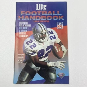 Emmitt Smith Dallas Cowboys on Cover of 1994 Miller Lite Beer Football Handbook - Picture 1 of 15