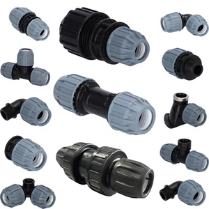 PP Fittings Reperaturkupplung Universalkupplung Rückschlagventil Verschraubungen - Picture 1 of 48