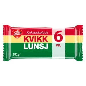 6x Freia Kvikk Lunsj kjekssjokolade 47 g - gofre cubierto de chocolate noruego - Imagen 1 de 2