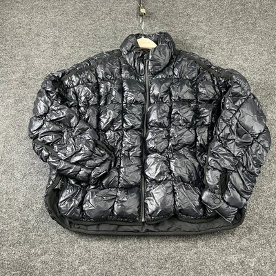 FREE PEOPLE Scrunchy Glossy Pippa Puffer Jacket Women's Size S Black - Image 1 of 4