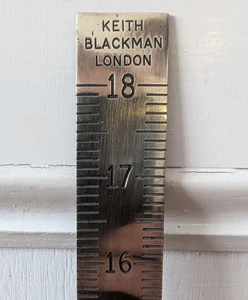 Vintage 3 ft Brass Rule Marked Keith Blackman (H) - Picture 1 of 3