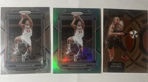 2024 Prizm WNBA Connecticut Sun 3 Card Lot - WNBA Green Prizm Sales Mitchell - Picture 1 of 4