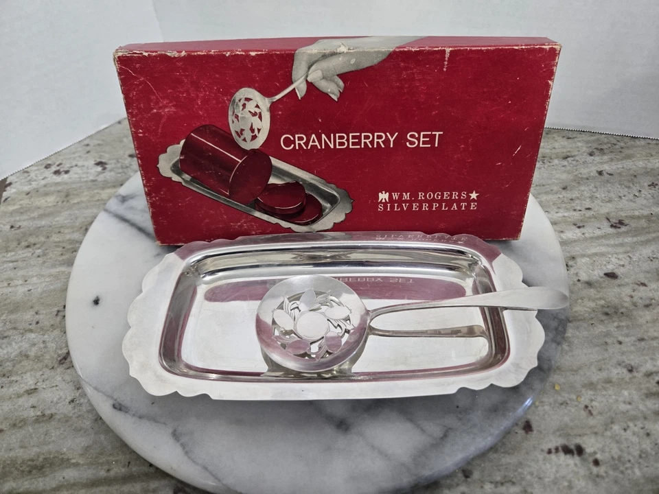 JUEGO ARÁNDANOS VINTAGE CHAPADO EN PLATA WM. ROGERS Foto 1 de 1