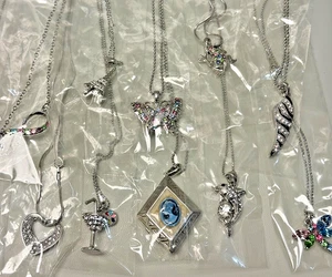New 20pcs Lot Crystal Charm Pendant Necklaces Jewelry #64 Infinity Butterfly - Picture 1 of 24