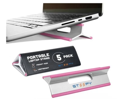 Steepy Portable Laptop Stand for Desk – Adjustable Height, & Portable Laptop... - Image 1 of 4
