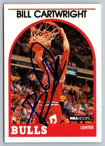BILL CARTWRIGHT FIRMADO IP 1989-90 NBA AROS #255 CHICAGO BULLS AUTOMÁTICO - Imagen 1 de 2
