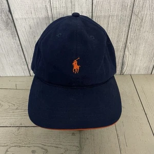 Polo Golf Ralph Lauren Blue w/ Orange Trim & Pony Adjustable Strap Cap Hat - Imagen 1 de 7